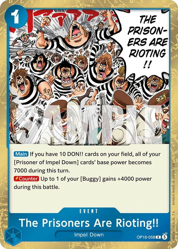 Image for The Prisoners Are Rioting!! (OP16-058) (The Time of Battle) - One Piece Card Game