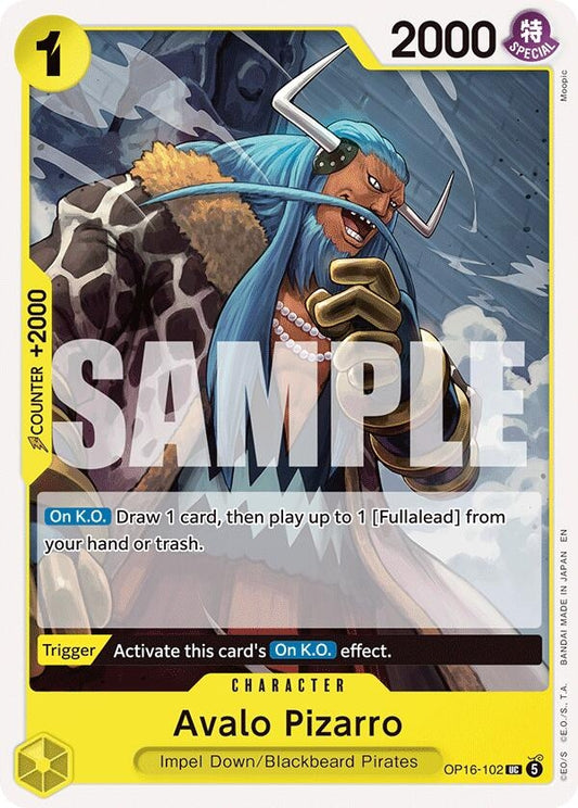 Image for Avalo Pizarro (OP16-102) (The Time of Battle) - One Piece Card Game