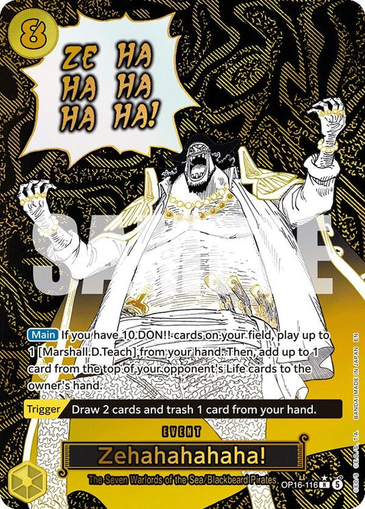 Image for Zehahahahaha! (Alternate Art) (OP16-116) (The Time of Battle) - One Piece Card Game