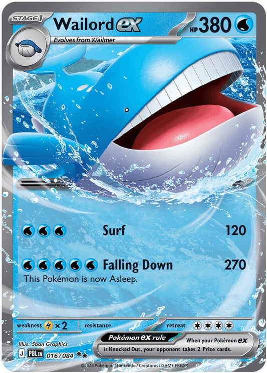 Image for Wailord ex (016/084) (ME05: Pitch Black) (ME05) - Pokemon