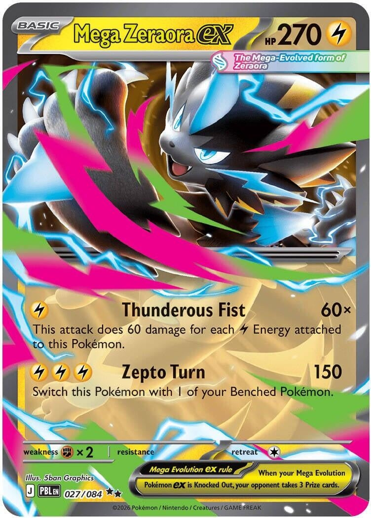 Image for Mega Zeraora ex (027/084) (ME05: Pitch Black) (ME05) - Pokemon