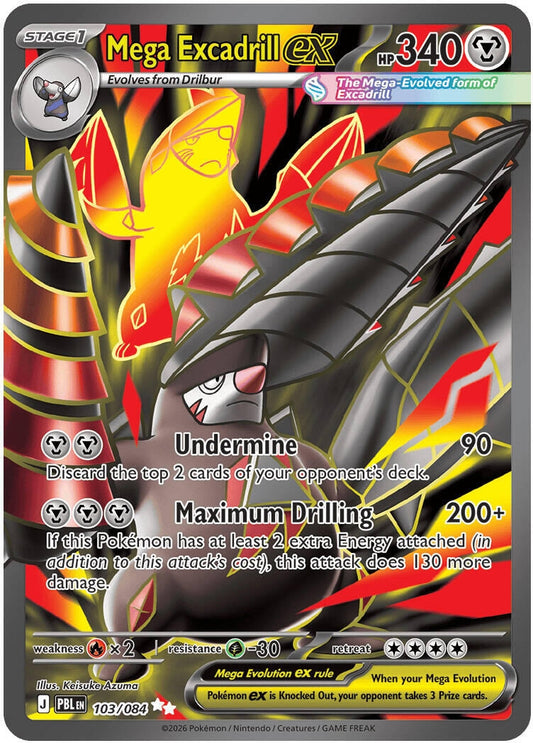 Image for Mega Excadrill ex (103/084) (ME05: Pitch Black) (ME05) - Pokemon