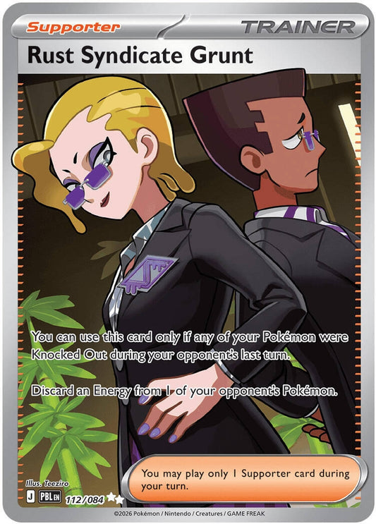 Image for Rust Syndicate Grunt (112/084) (ME05: Pitch Black) (ME05) - Pokemon
