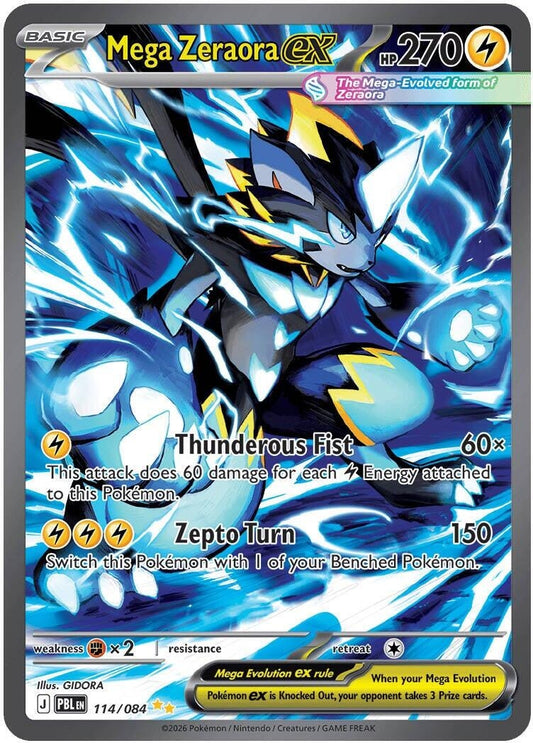 Image for Mega Zeraora ex (114/084) (ME05: Pitch Black) (ME05) - Pokemon