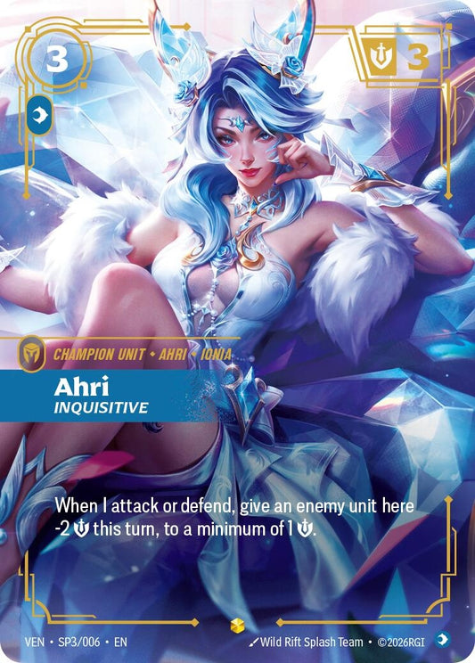 Image for Ahri - Inquisitive (SP3/006) (Vendetta) (VEN) - Riftbound: League of Legends Trading Card Game