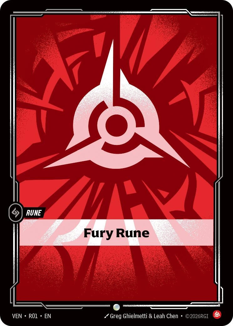 Image for Fury Rune (R01) (Vendetta) (VEN) - Riftbound: League of Legends Trading Card Game