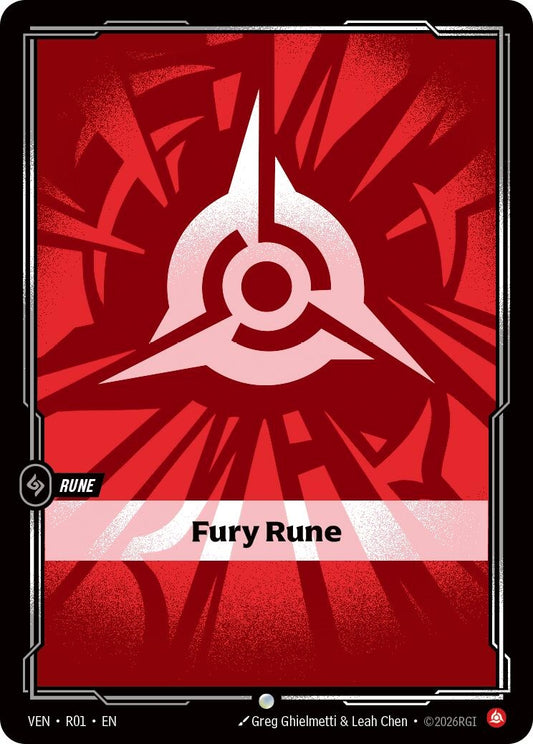 Image for Fury Rune (R01) (Vendetta) (VEN) - Riftbound: League of Legends Trading Card Game