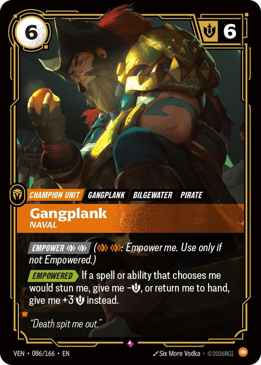 Image for Gangplank - Naval (086/166) (Vendetta) (VEN) - Riftbound: League of Legends Trading Card Game