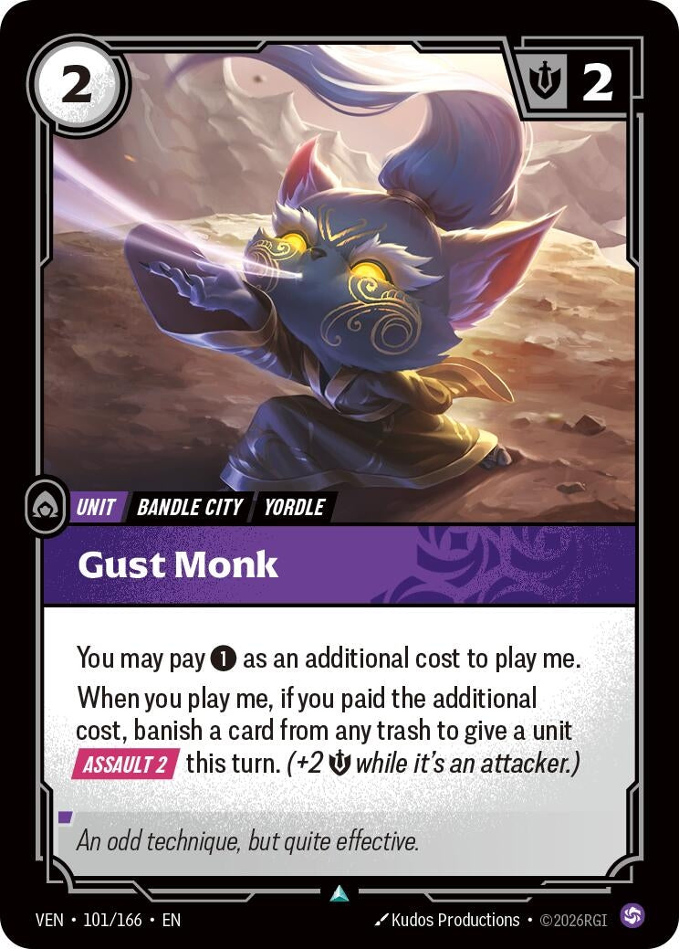 Image for Gust Monk (101/166) (Vendetta) (VEN) - Riftbound: League of Legends Trading Card Game