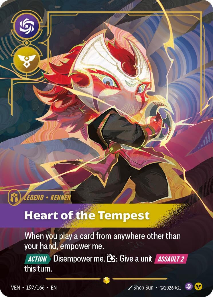Image for Kennen - Heart of the Tempest (Overnumbered) (197/166) (Vendetta) (VEN) - Riftbound: League of Legends Trading Card Game