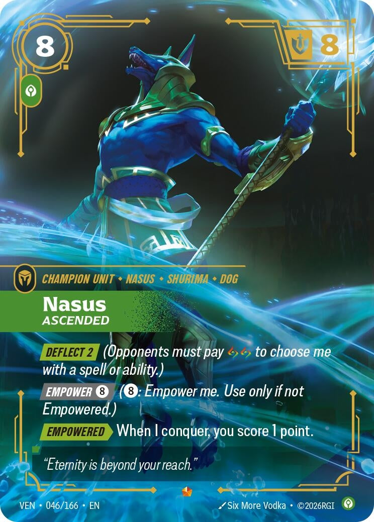 Image for Nasus - Ascended (046/166) (Vendetta) (VEN) - Riftbound: League of Legends Trading Card Game