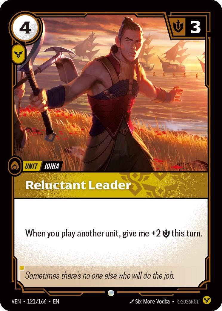 Image for Reluctant Leader (121/166) (Vendetta) (VEN) - Riftbound: League of Legends Trading Card Game
