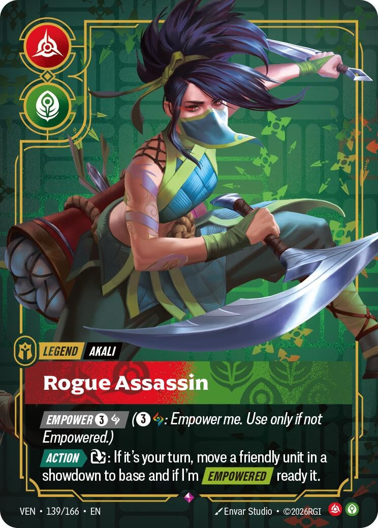 Image for Akali - Rogue Assassin (139/166) (Vendetta) (VEN) - Riftbound: League of Legends Trading Card Game