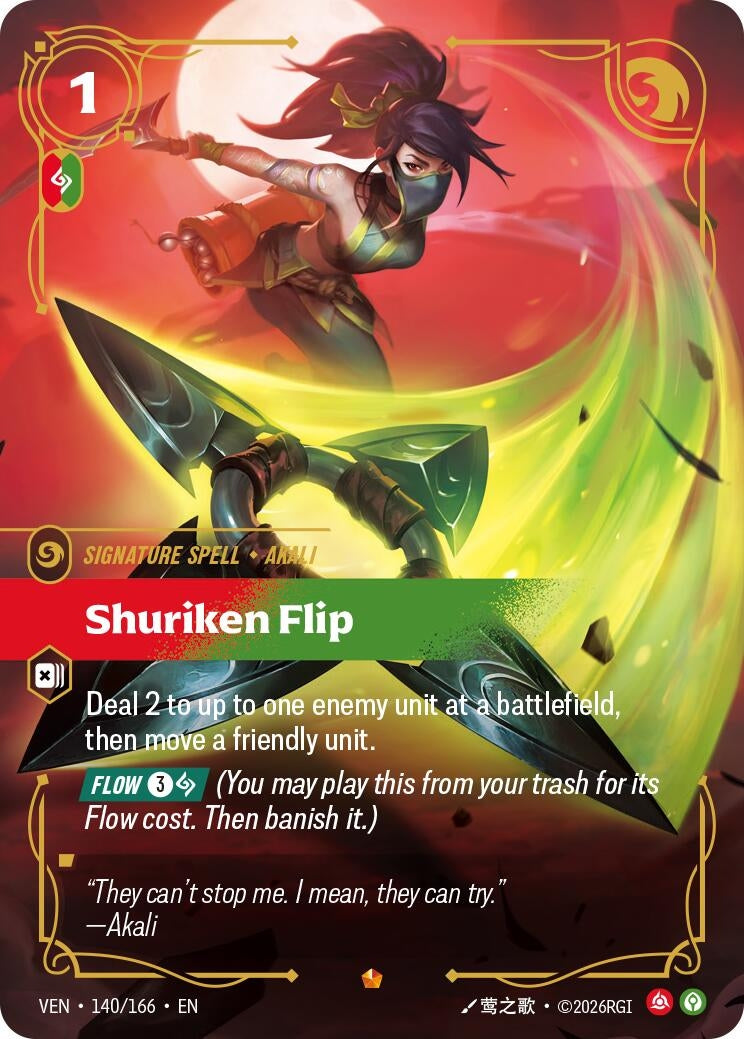 Image for Shuriken Flip (140/166) (Vendetta) (VEN) - Riftbound: League of Legends Trading Card Game