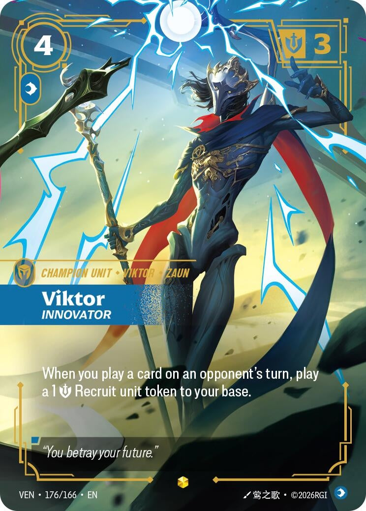 Image for Viktor - Innovator (Overnumbered) (176/166) (Vendetta) (VEN) - Riftbound: League of Legends Trading Card Game