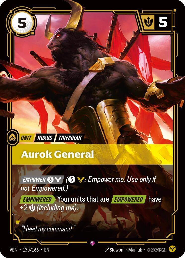 Image for Aurok General (130/166) (Vendetta) (VEN) - Riftbound: League of Legends Trading Card Game