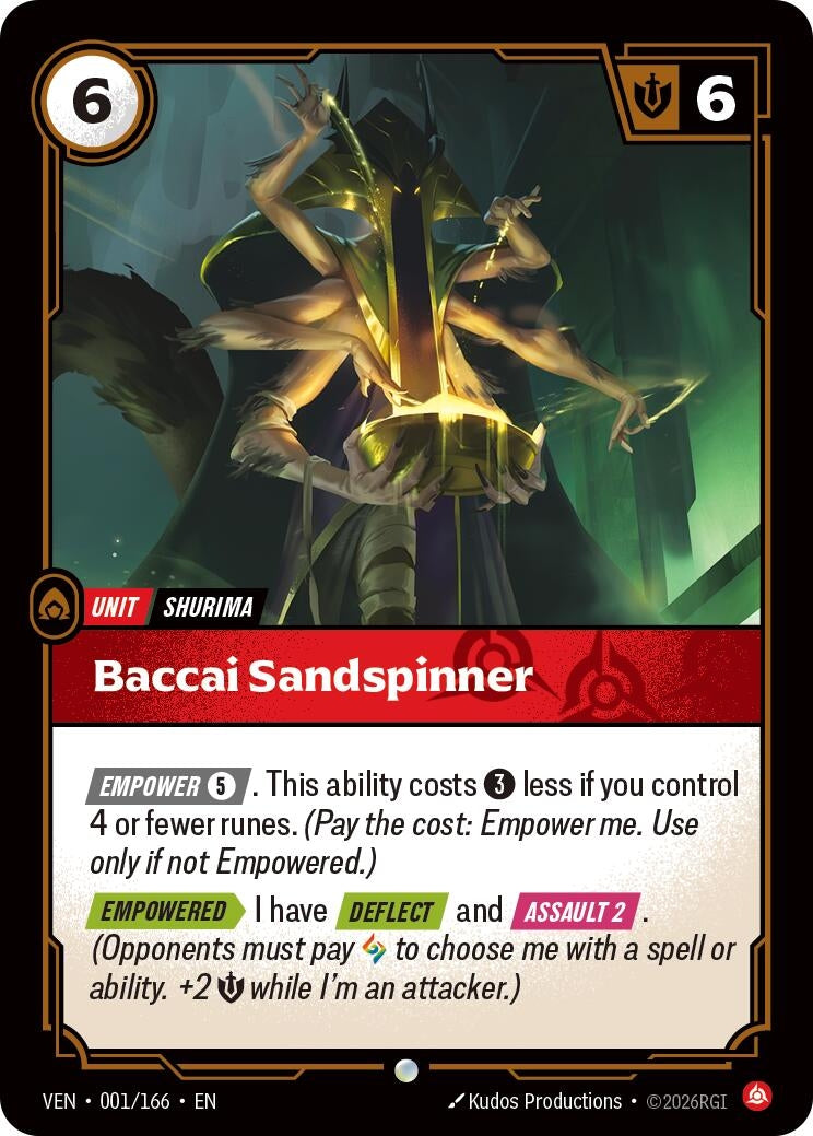 Baccai Sandspinner (001/166) (Vendetta) (VEN)