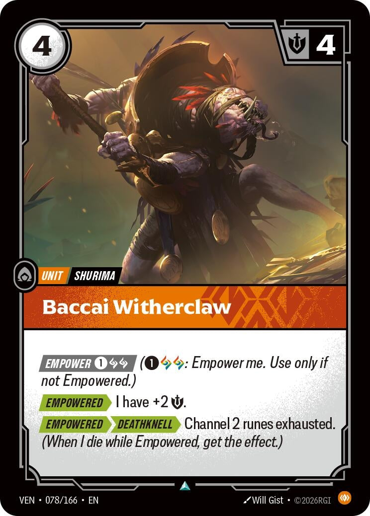 Image for Baccai Witherclaw (078/166) (Vendetta) (VEN) - Riftbound: League of Legends Trading Card Game