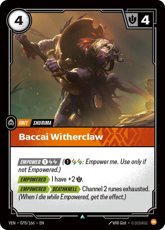 Image for Baccai Witherclaw (078/166) (Vendetta) (VEN) - Riftbound: League of Legends Trading Card Game