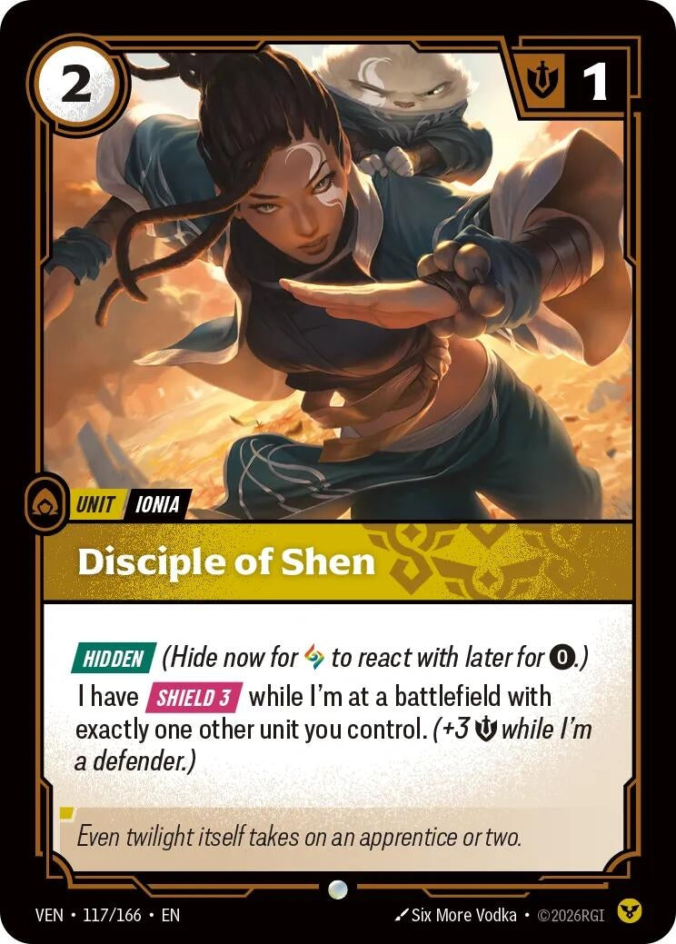 Image for Disciple of Shen (117/166) (Vendetta) (VEN) - Riftbound: League of Legends Trading Card Game