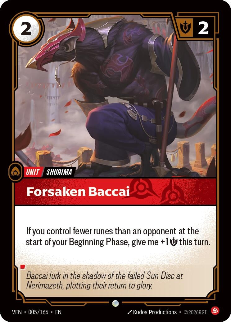Image for Forsaken Baccai (005/166) (Vendetta) (VEN) - Riftbound: League of Legends Trading Card Game