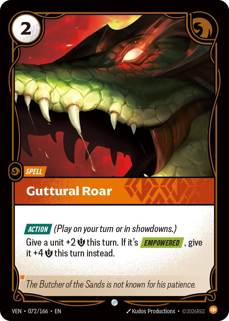 Image for Guttural Roar (072/166) (Vendetta) (VEN) - Riftbound: League of Legends Trading Card Game