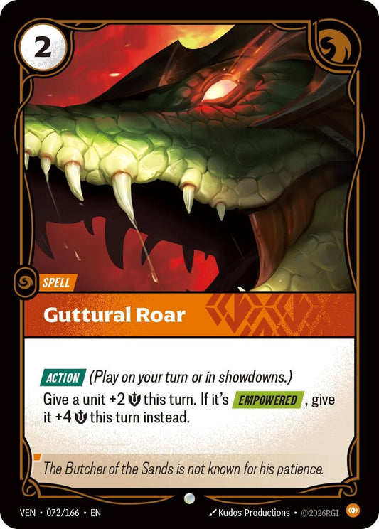 Image for Guttural Roar (072/166) (Vendetta) (VEN) - Riftbound: League of Legends Trading Card Game