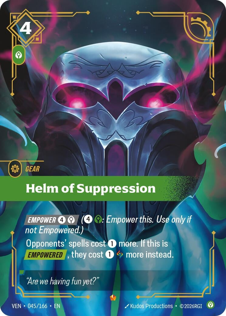 Image for Helm of Suppression (045/166) (Vendetta) (VEN) - Riftbound: League of Legends Trading Card Game