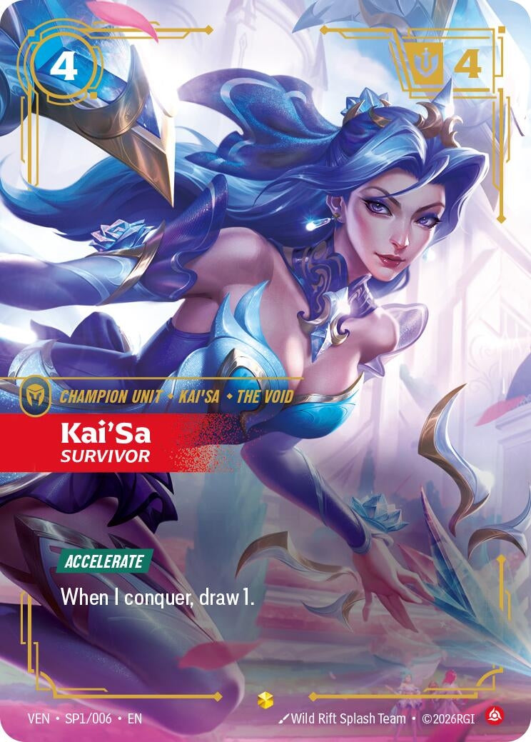 Image for Kai'Sa - Survivor (SP1/006) (Vendetta) (VEN) - Riftbound: League of Legends Trading Card Game