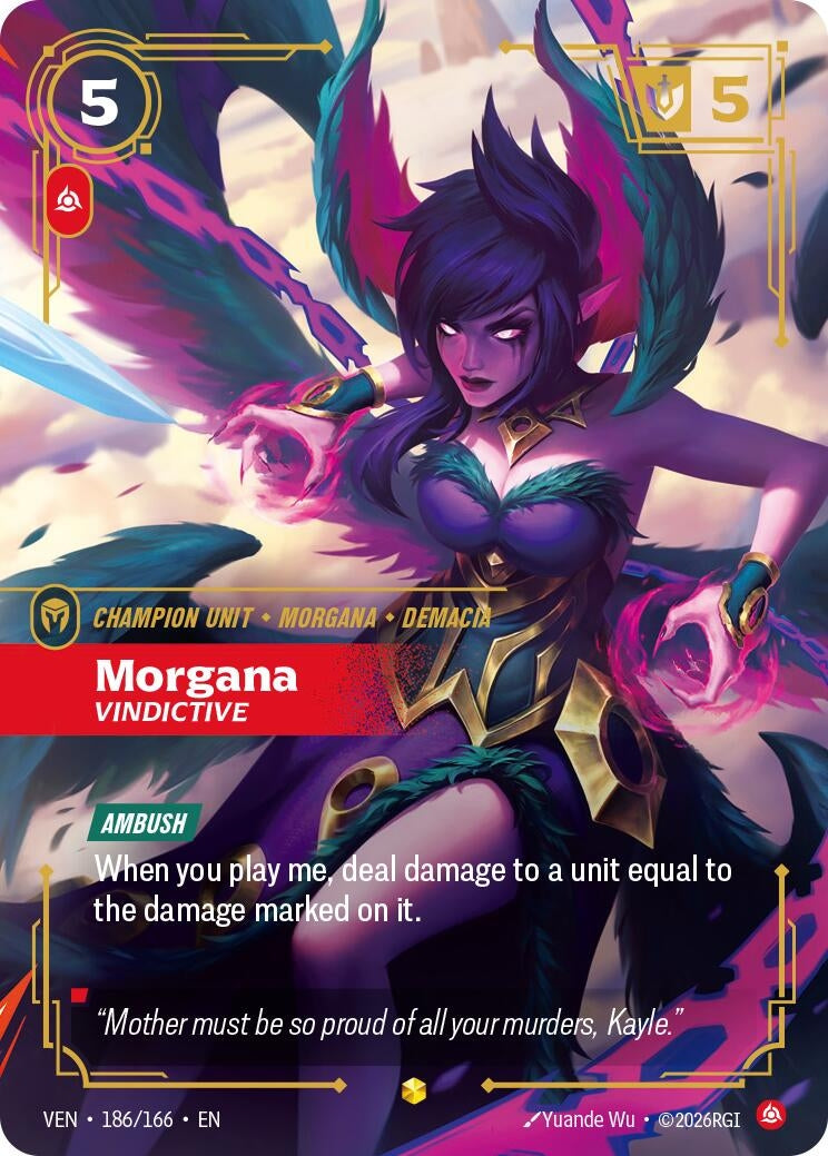 Image for Morgana - Vindictive (Overnumbered) (186/166) (Vendetta) (VEN) - Riftbound: League of Legends Trading Card Game