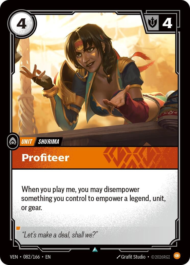 Image for Profiteer (082/166) (Vendetta) (VEN) - Riftbound: League of Legends Trading Card Game