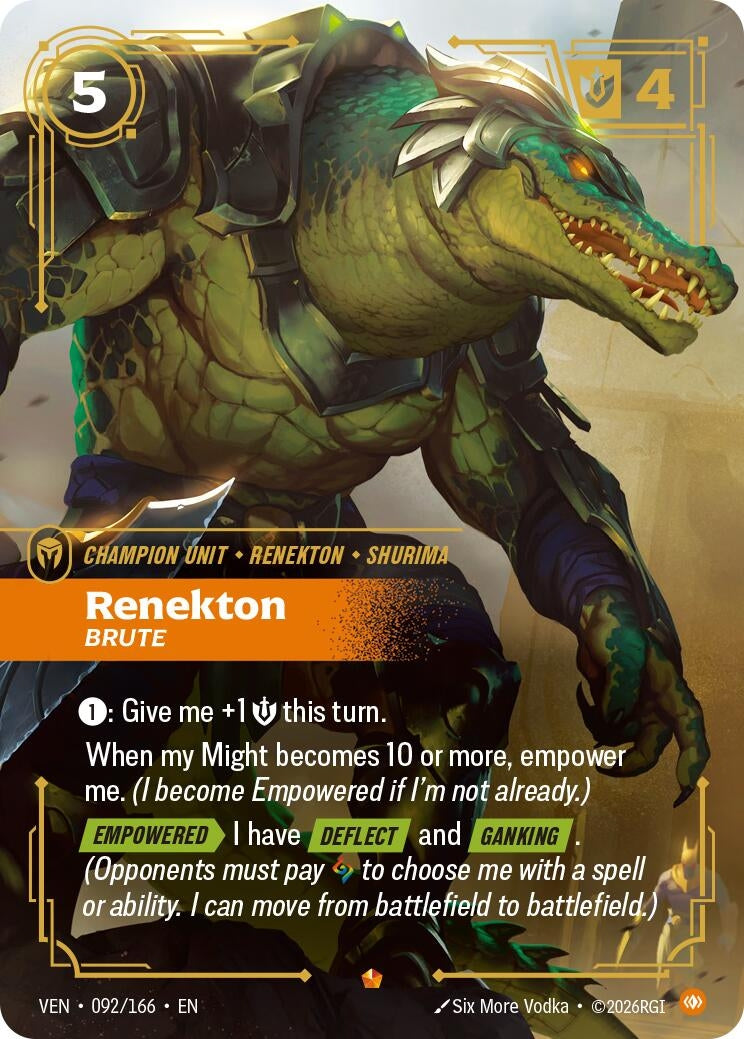 Image for Renekton - Brute (092/166) (Vendetta) (VEN) - Riftbound: League of Legends Trading Card Game