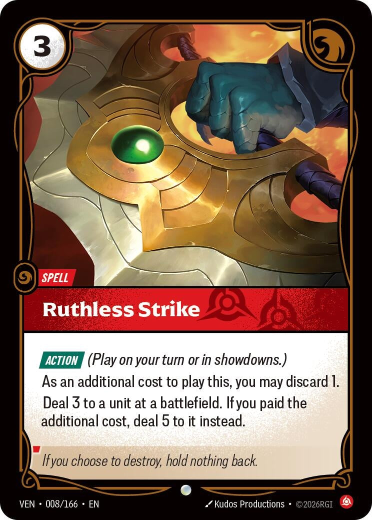 Image for Ruthless Strike (008/166) (Vendetta) (VEN) - Riftbound: League of Legends Trading Card Game