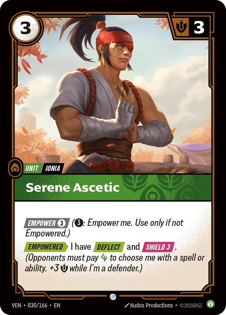 Image for Serene Ascetic (030/166) (Vendetta) (VEN) - Riftbound: League of Legends Trading Card Game