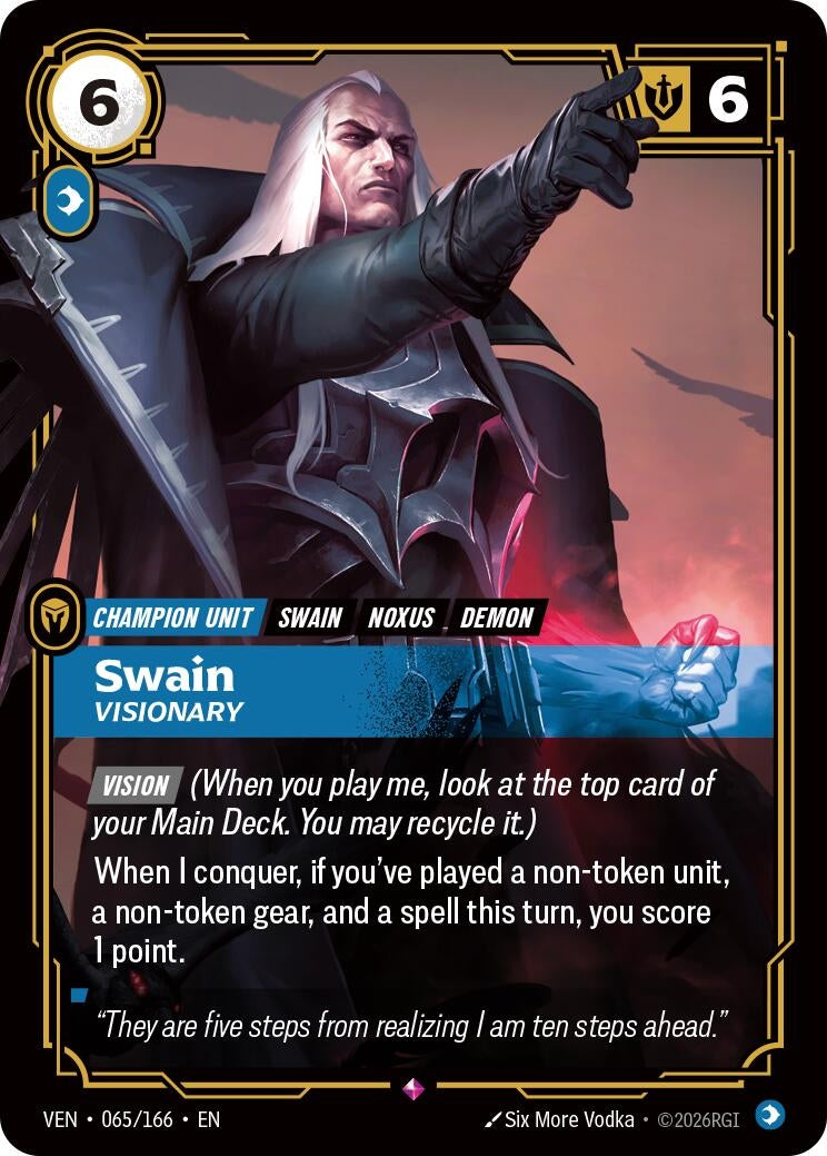 Image for Swain - Visionary (065/166) (Vendetta) (VEN) - Riftbound: League of Legends Trading Card Game