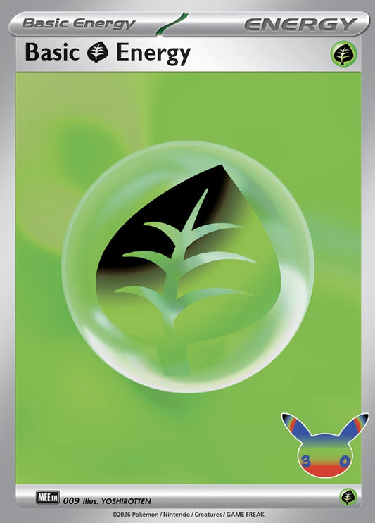 Image for Basic Grass Energy - 009 (30th Celebration) (MEE: Mega Evolution Energies) (MEE) - Pokemon