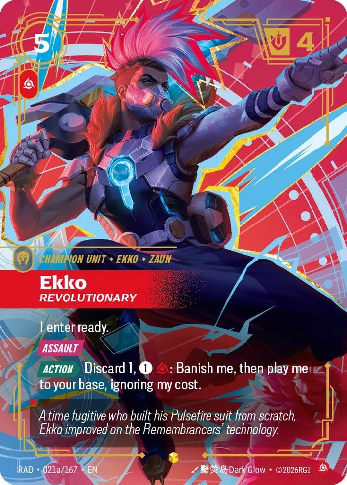 Image for Ekko, Revolutionary (Alternate Art) (021a/167) (Radiance) (RAD) - Riftbound: League of Legends Trading Card Game