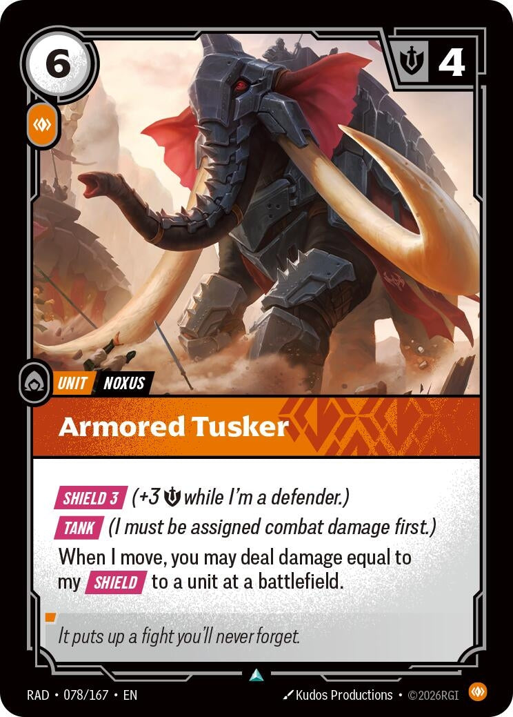 Image for Armored Tusker (078/167) (Radiance) (RAD) - Riftbound: League of Legends Trading Card Game