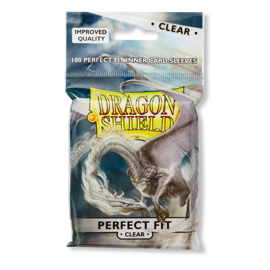 Dragon Shield Box 100 Sleeves - Clear Toploading Perfect Fit Sleeves