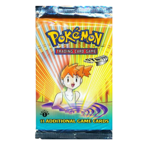 Gym Heroes 1st Edition - Booster Pack Misty Art Work