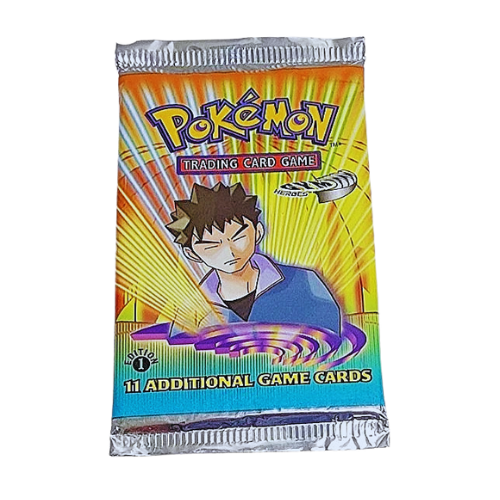 Gym Heroes 1st Edition - Booster Pack Brock Art Work
