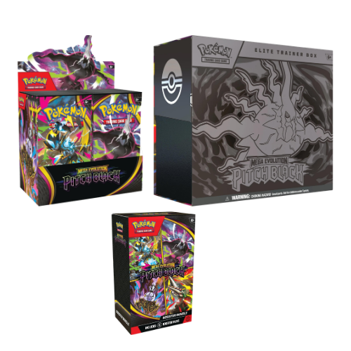 Mega Evolution: Pitch Black - Bundle (Booster Box, Elite Trainer Box, Booster Bundle)