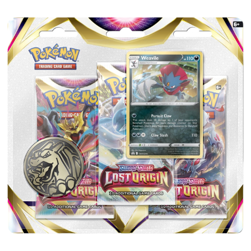 Sword & Shield: Lost Origin - 3-Pack Blister (Weavile)