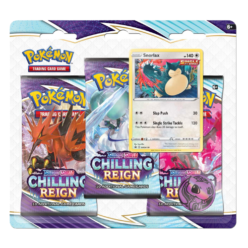 Sword & Shield: Chilling Reign - 3-Pack Blister (Snorlax)