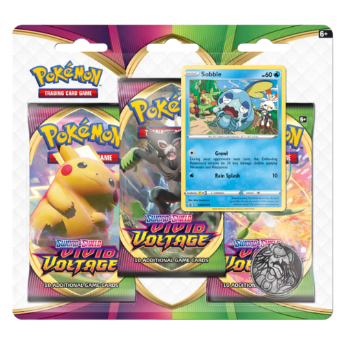 Sword & Shield: Vivid Voltage - 3-Pack Blister (Sobble)