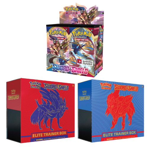 Sword & Shield Base Set Bundle - Booster Box, Elite Trainer Box