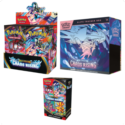 Mega Evolution: Chaos Rising - Bundle (Booster Box, Elite Trainer Box, Booster Bundle)