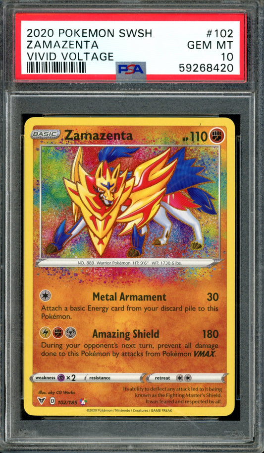 PSA 10 Zamazenta (102/185) [Vivid Voltage]