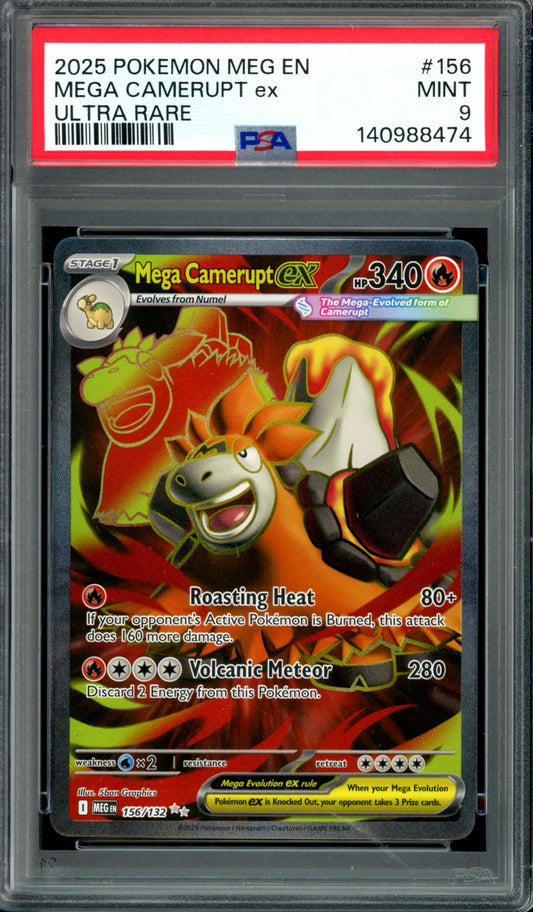 PSA 9 Mega Camerupt EX (156/132) [Mega Evolution)