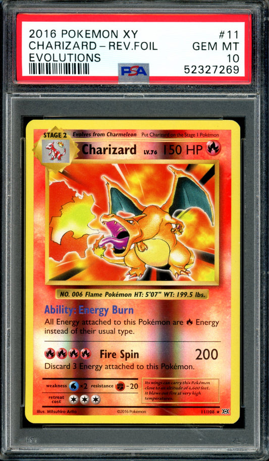 PSA 10 Charizard (11/108) [Evolutions]